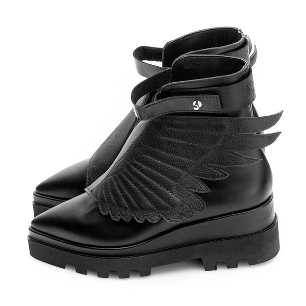 Wings Black Boots