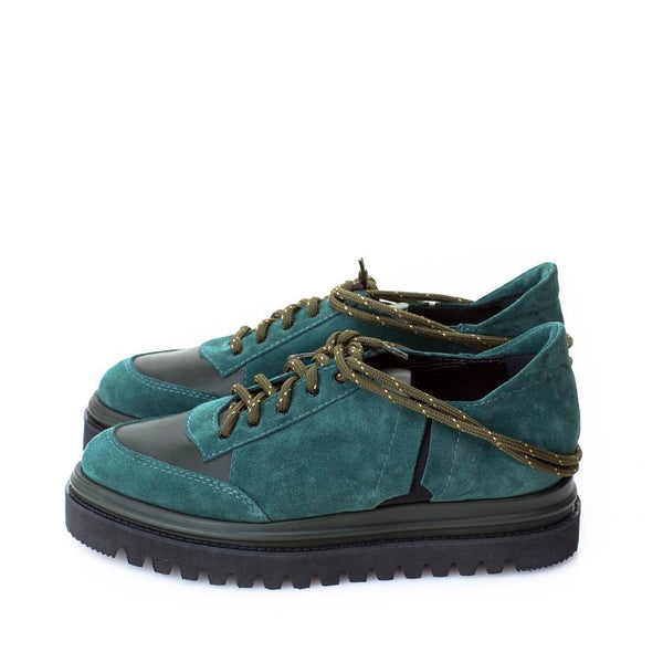 New Retro Green Suede Shoes